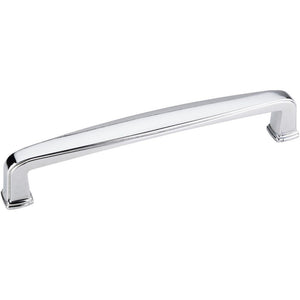 Jeffrey Alexander 1092-128PC 128 mm Center-to-Center Polished Chrome Square Milan 1 Cabinet Pull