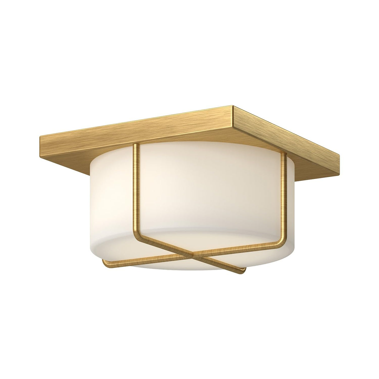 Kuzco FM45910-BG/OP REGALO 10" FLUSH MOUNT BRUSHED GOLD OPAL GLASS 120V ELV LED 3000K 90CRI 16W