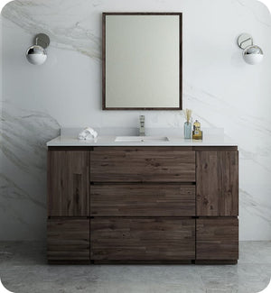 Fresca FVN31-123012ACA-FC Fresca Formosa 54" Floor Standing Modern Bathroom Vanity w/ Mirror
