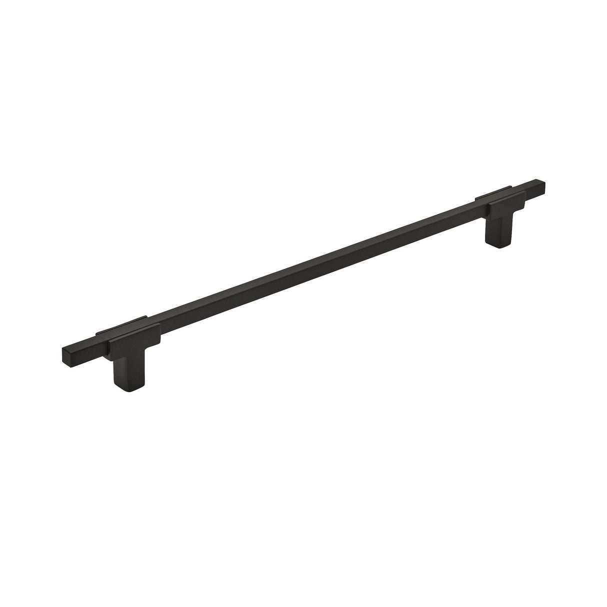 Amerock Cabinet Pull Matte Black/Matte Black 10-1/16 inch (256 mm) Center to Center Urbanite 1 Pack Drawer Pull Drawer Handle Cabinet Hardware