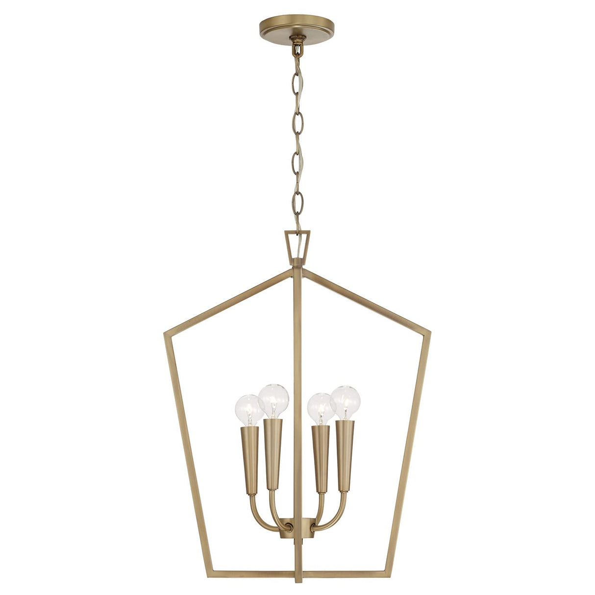 Capital Lighting 545941AD Holden 4 Light Foyer Aged Brass
