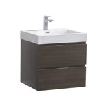 Fresca FCB8324GO-I Fresca Valencia 24" Gray Oak Wall Hung Modern Bathroom Vanity