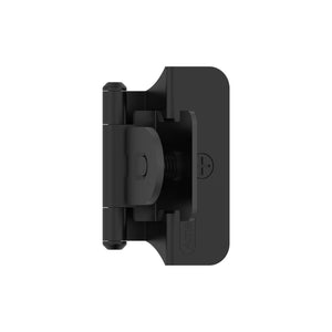 Amerock BPR8701FB Cabinet Hinge 1/4 in (6 mm) Overlay Double Demountable Matte Black Kitchen Cabinet Door Hinge 1 Pair/2 Pack Functional Hardware