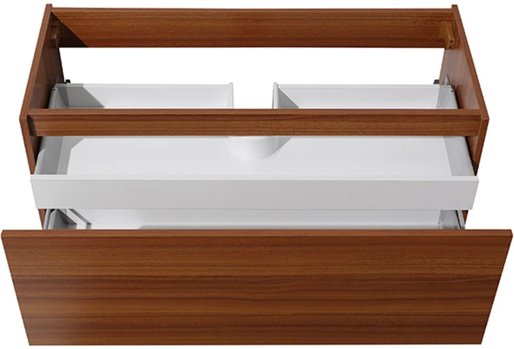 Fresca FCB8011TK Fresca Mezzo 48" Teak Wall Hung Modern Bathroom Cabinet