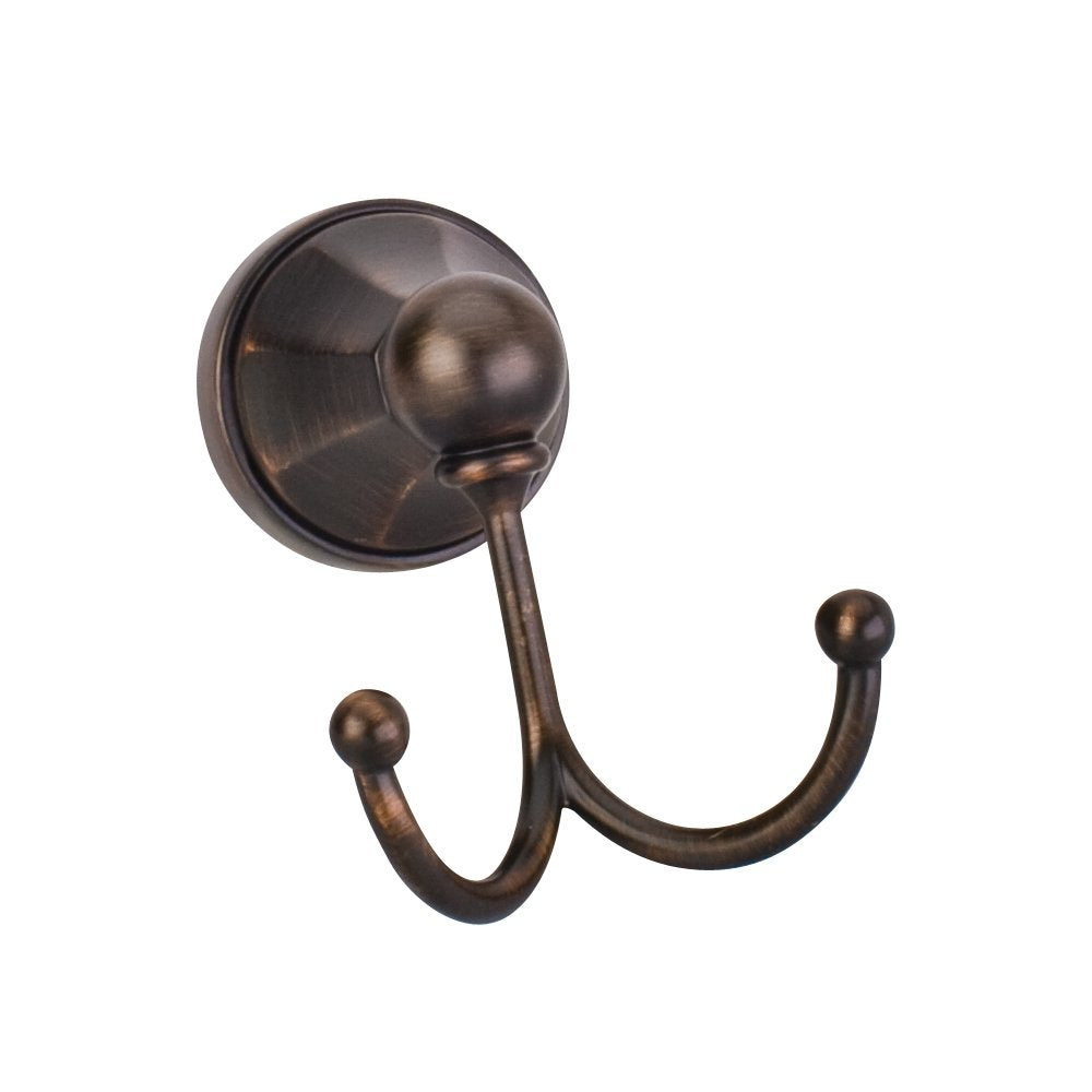 Elements BHE3-02DBAC Newbury Brushed Oil Rubbed Bronze Double Robe Hook  - Contractor Packed