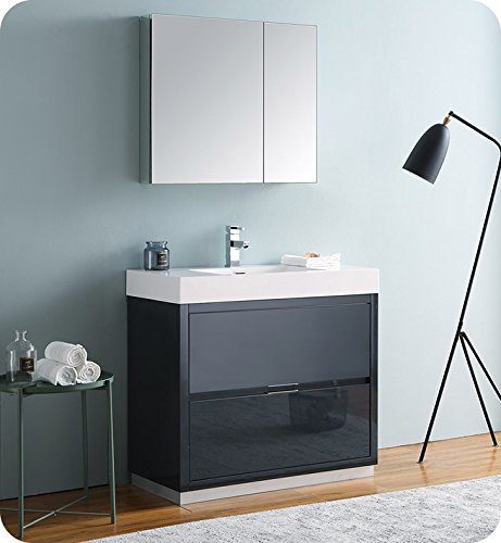 Fresca FCB8436GG-I Fresca Valencia 36" Dark Slate Gray Free Standing Modern Bathroom Vanity