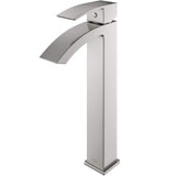 VIGO Duris 12 inch H Single Hole Single Handle Bathroom Faucet in Brushed Nickel - Vessel Sink Faucet VG03007BN