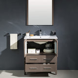 Fresca FVN6230GR-UNS Fresca Torino 30" Gray Modern Bathroom Vanity w/ Integrated Sink