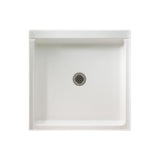 Swanstone R-3636 36 x 36 Veritek Alcove Shower Pan with Center Drain in White FF03636MD.010