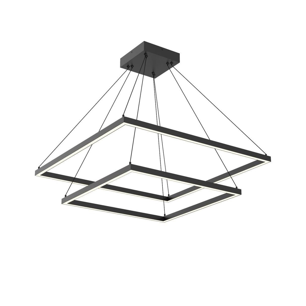 Kuzco CH88232-WH PIAZZA 2 LAYER 32" CHANDELIER WH TEXTURED DOWN ONLY 930 TRIAC 120 116W