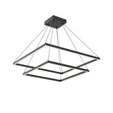 Kuzco CH88232-WH PIAZZA 2 LAYER 32" CHANDELIER WH TEXTURED DOWN ONLY 930 TRIAC 120 116W