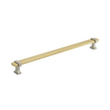 Amerock Cabinet Pull Brushed Gold/Satin Nickel 11-5/16 inch (288 mm) Center to Center Overton 1 Pack Drawer Pull Drawer Handle Cabinet Hardware