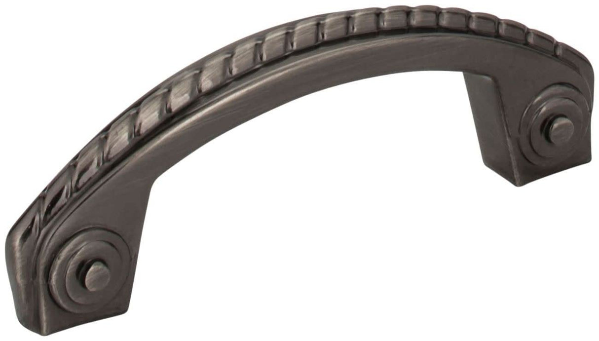 Jeffrey Alexander Z260-3BNB 3" Center-to-Center Brushed Black Nickel Rope Rhodes Cabinet Pull