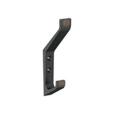 Amerock H37003ORB Emerge Double Prong Decorative Wall Hook Oil Rubbed Bronze Hook for Coats, Hats, Backpacks, Bags Hooks for Bathroom, Bedroom, Closet, Entryway, Laundry Room, Office