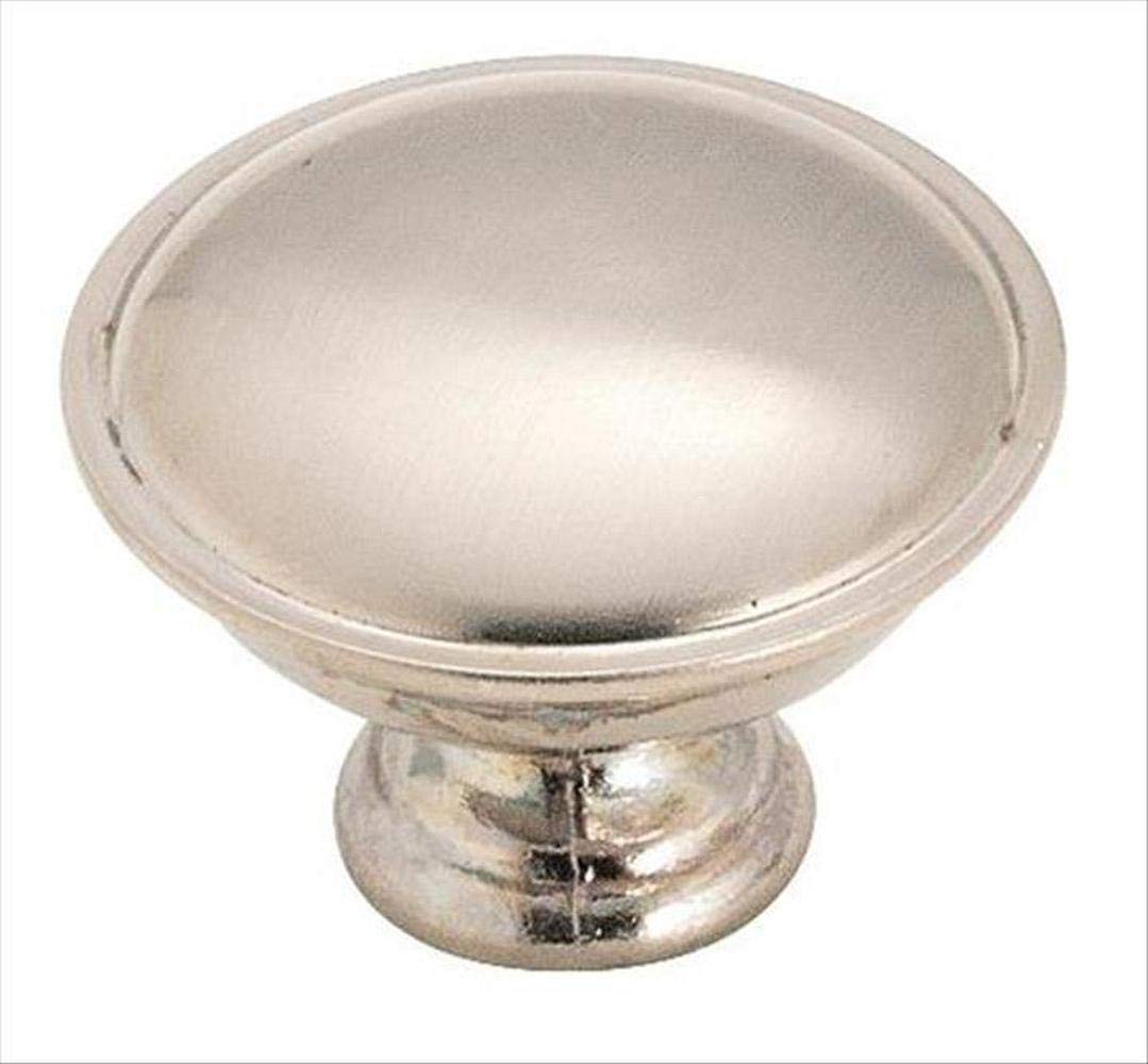 Amerock Cabinet Knob Brushed Chrome 1-5/16 inch (33 mm) Diameter Everyday Heritage 10 Pack Drawer Knob Cabinet Hardware