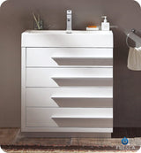 Fresca FCB8024WH Fresca Livello 24" White Modern Bathroom Cabinet