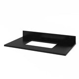 Jeffrey Alexander VKITWAV36GNBGR 36" Forest Green Wavecrest Vanity, Black Granite Vanity Top, undermount rectangle bowl