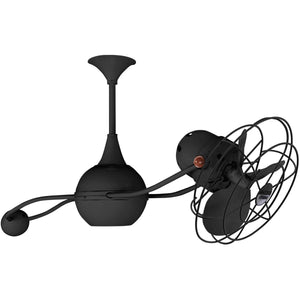 Matthews Fan B2K-BK-MTL Brisa 360° counterweight rotational ceiling fan in Matte Black finish with metal blades.