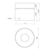 Kuzco FM9405-WH SOLO 5" FM White 120V ELV LED 3000K 90CRI 20W