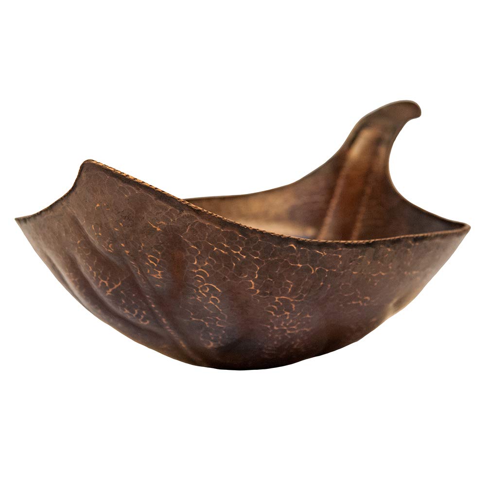 Premier Copper Products PVLFDB 21.25-Inch Leaf Vessel Hammered Copper Sink