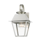 Livex Lighting 27212-91 Wentworth 1 Light 13 inch Brushed Nickel Outdoor Small Wall Lantern