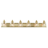 Livex Lighting 17076-01 Birmingham 6 Light 48 inch Antique Brass Vanity Sconce Wall Light