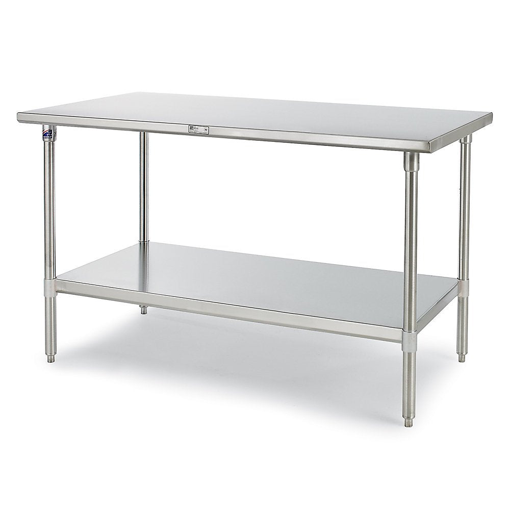John Boos ST6-3048SSK 16 Gauge Stainless Steel Work Table with Base and Shelf, 48" x 30"