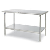 John Boos ST4-3060SSK Premium Type 304 Stainless Steel Worktable - 60X30" Top 14 Gauge