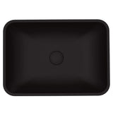 VIGO Sottile 18.125 inch L x 13 inch W Over the Counter Freestanding MatteShellTM Rectangular Vessel Bathroom Sink in Black - Sink for Bathroom VG07110