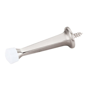 Hardware Resources DS03-SN-R Solid Door Stop with Fixed Screw Attachment - Satin Nickel