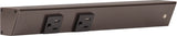 Task Lighting APT12-2B-P-BZ-R 12" APT Series Slim Angle Power Strip, Right Entry, Bronze Finish, Black Receptacles