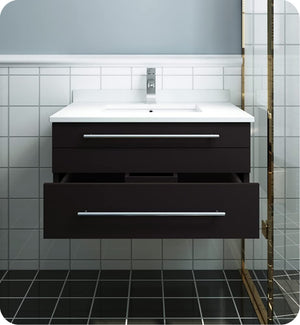 Fresca FCB6130ES-UNS-CWH-U Espresso Wall Bathroom Cabinet