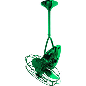 Matthews Fan JD-GREEN-MTL Jarold Direcional ceiling fan in Esmerelda (Green) finish with metal blades.