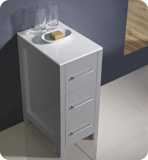 Fresca FST6212GR Fresca Torino 12" Gray Bathroom Linen Side Cabinet