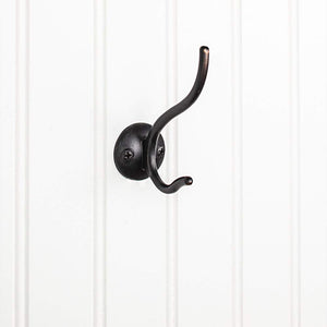 Elements YD30-381DBAC 3-13/16" Brushed Oil Rubbed Bronze Slender Contemporary Double Prong Wall Mounted Hook