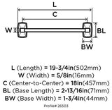 Amerock Corp BH26503BBZ Clarendon-Towel Bar, Golden Champagne