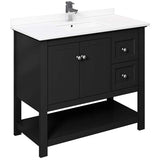 Fresca FCB2340BL-CWH-U Cabinet with Top and Sink