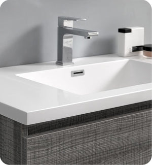 Fresca FCB9336HA Fresca Lazzaro 36" Glossy Ash Gray Free Standing Modern Bathroom Cabinet