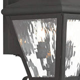 Livex Lighting 2031-04 Cambridge Traditional 2 Light Black Outdoor Wall Lantern, Black