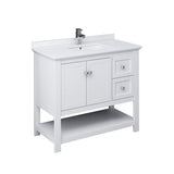 Fresca FCB2340WH-CWH-U Cabinet with Top and Sink