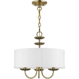 Livex Lighting 42983-01 Brookdale 3 Light 16 inch Antique Brass Pendant Chandelier Ceiling Light