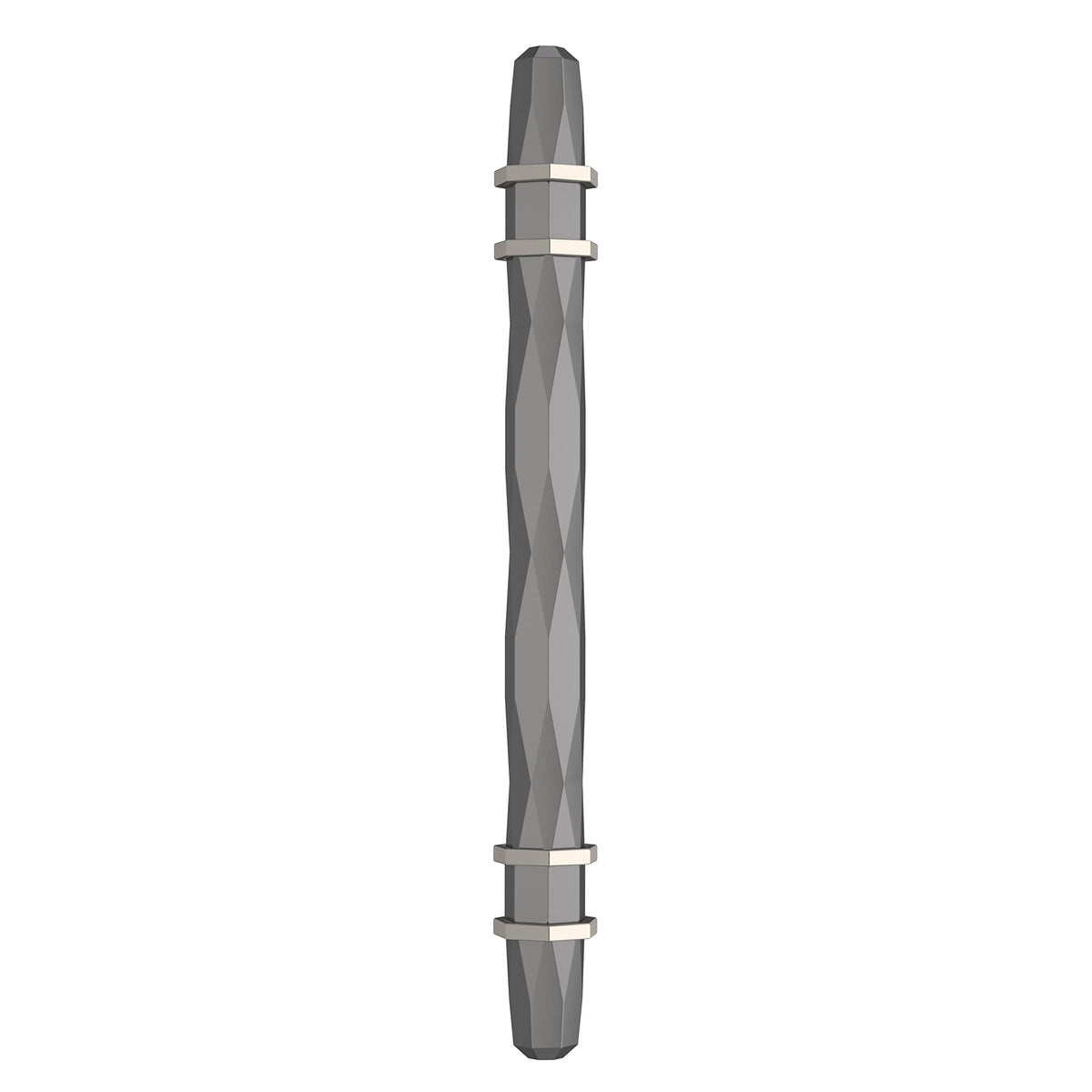 Amerock Cabinet Pull Black Chrome/Satin Nickel 5-1/16 inch (128 mm) Center-to-Center London 1 Pack Drawer Pull Drawer Handle Cabinet Hardware
