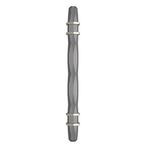 Amerock Cabinet Pull Black Chrome/Satin Nickel 5-1/16 inch (128 mm) Center-to-Center London 1 Pack Drawer Pull Drawer Handle Cabinet Hardware
