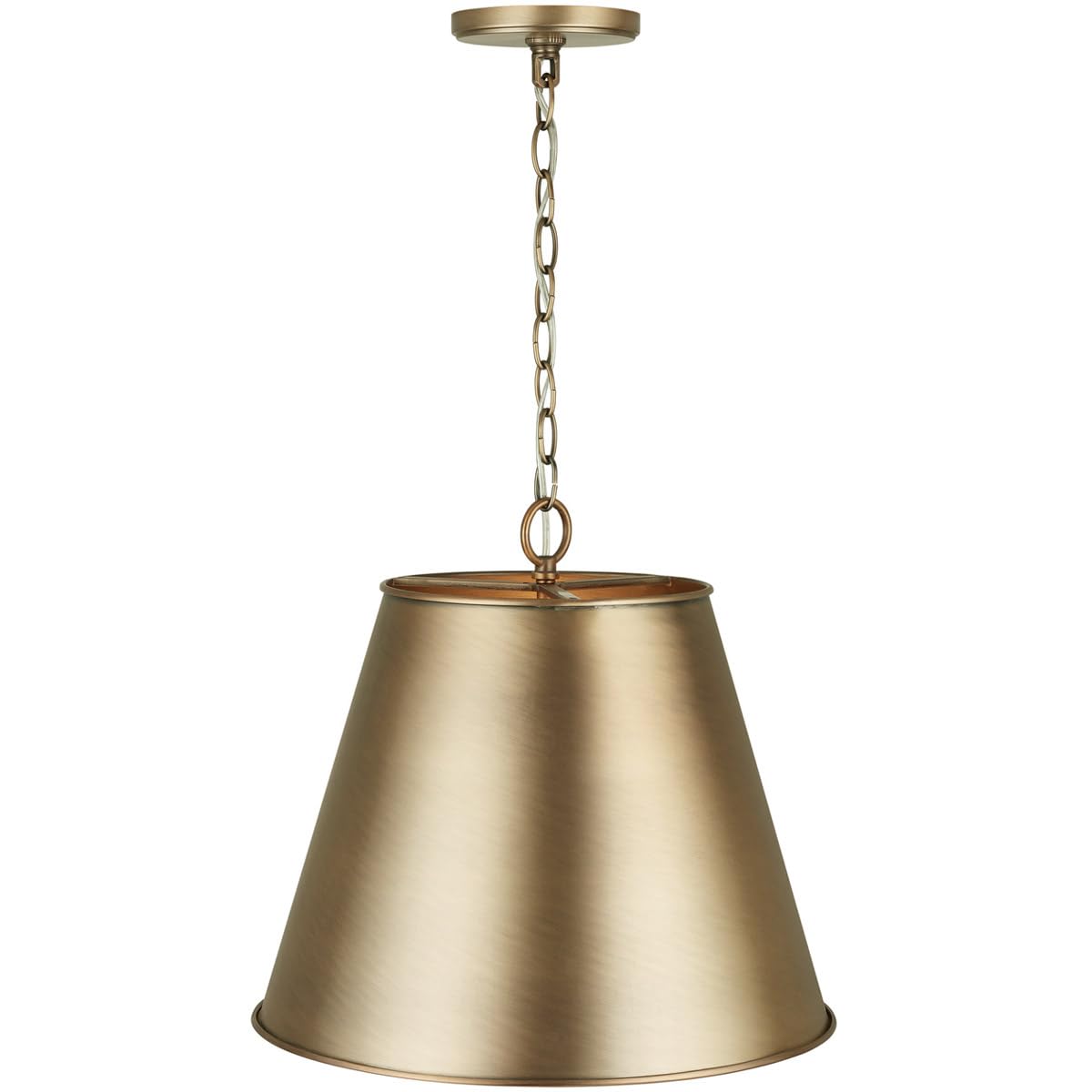 Capital Lighting 337811AD Welker 1 Light Pendant Aged Brass