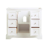 Fresca FCB2440WHM Fresca Windsor 40" Matte White Traditional Bathroom Cabinet