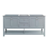 Fresca FCB2372GR-D Fresca Manchester 72" Gray Traditional Double Sink Bathroom Cabinet