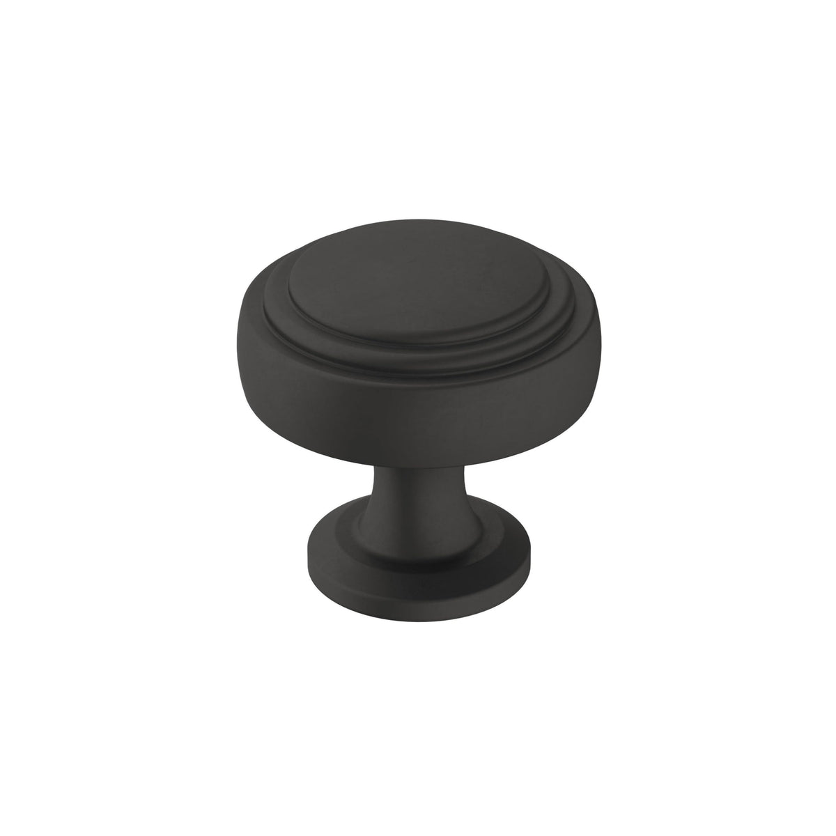 Amerock Cabinet Knob Matte Black 1-1/4 inch (32 mm) Diameter Winsome 1 Pack Drawer Knob Cabinet Hardware