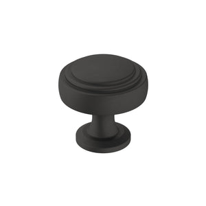 Amerock Cabinet Knob Matte Black 1-1/4 inch (32 mm) Diameter Winsome 1 Pack Drawer Knob Cabinet Hardware