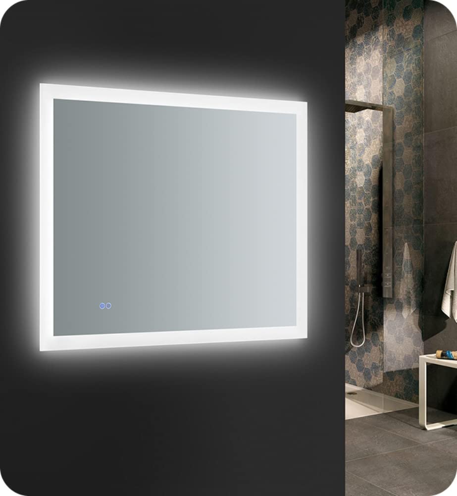 Fresca FMR013630 Fresca Angelo 36" Wide x 30" Tall Bathroom Mirror w/ Halo Style LED Lighting and Defogger