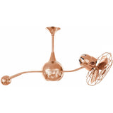 Matthews Fan B2K-CP-MTL Brisa 360° counterweight rotational ceiling fan in Polished Copper finish with metal blades.